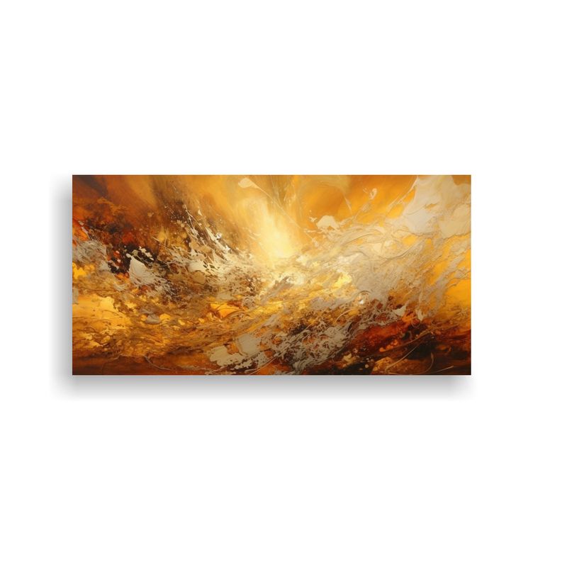 GENERICO - Cuadro Abstracto Glorioso De Naturaleza Viva En 80x40 Cm