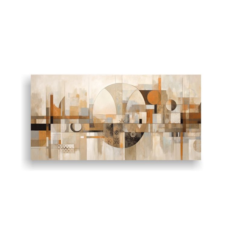 GENERICO - Cuadro Moderno Geométrico Y Bohemio Para 60x30 Cm