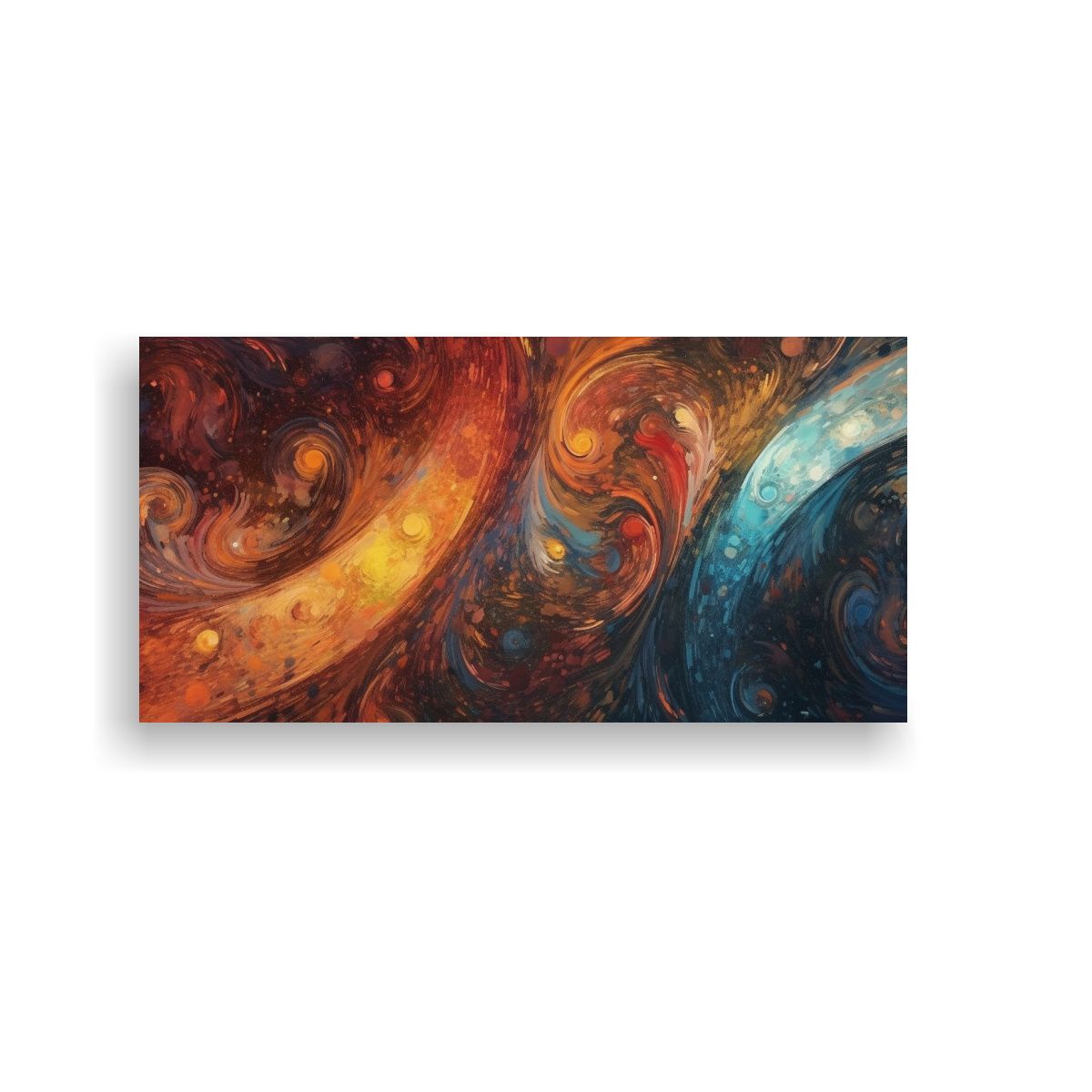 GENERICO - Cuadro Abstracto Poder En Tonos Oscuros Con 80x40 Cm