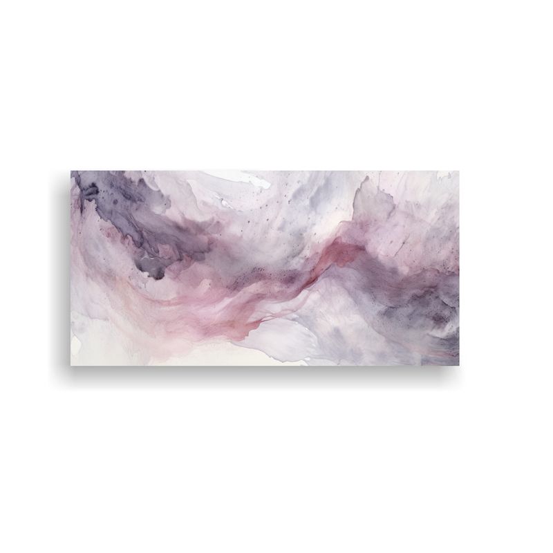 GENERICO - Regalo De Arte Abstracto Gris Y Malva Con Textura 100x50 Cm