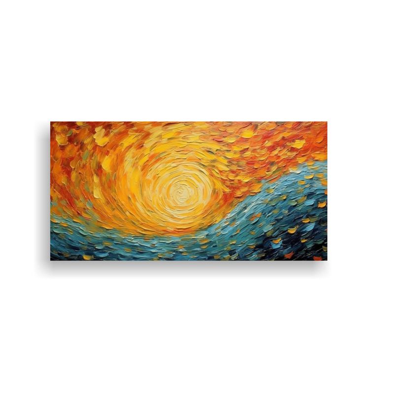 GENERICO - Pintura Abstracta Estilo Salon Van Gogh 60x30 Cm