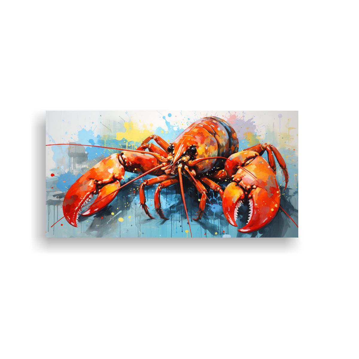 GENERICO - Cuadro De Tela Impreso De Langosta En Colores 60x30 Cm