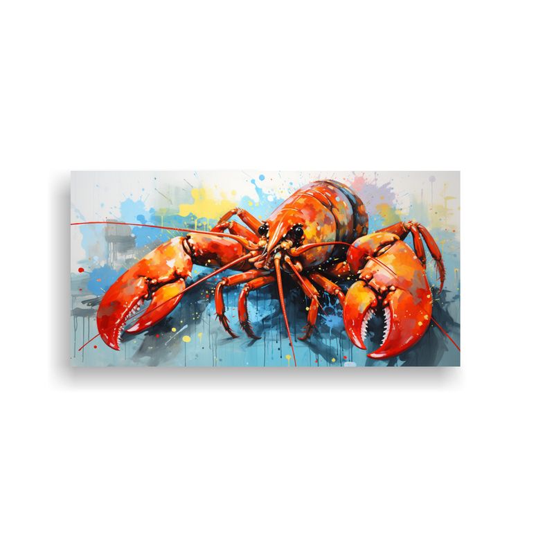 GENERICO - Cuadro De Tela Impreso De Langosta En Colores 60x30 Cm
