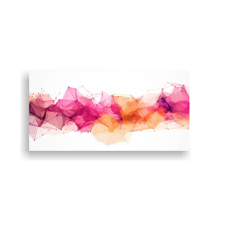 GENERICO - Cuadros Decorativos Abstractos Rosados Y Dorados 100x50 Cm