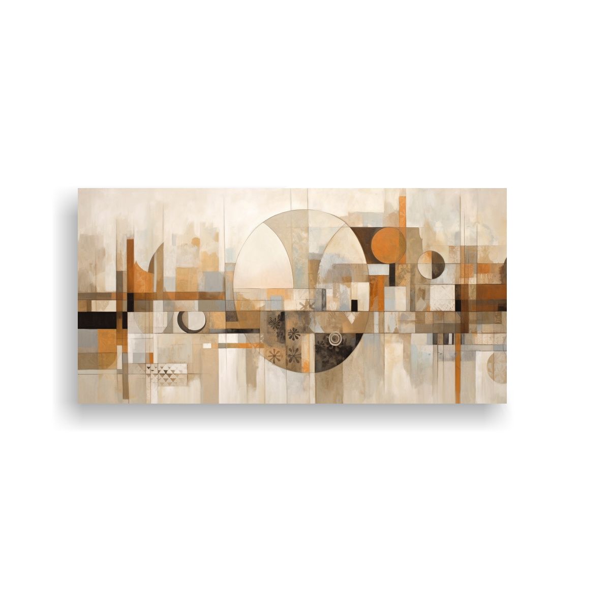 GENERICO - Cuadro Moderno Geométrico Y Bohemio Para 100x50 Cm