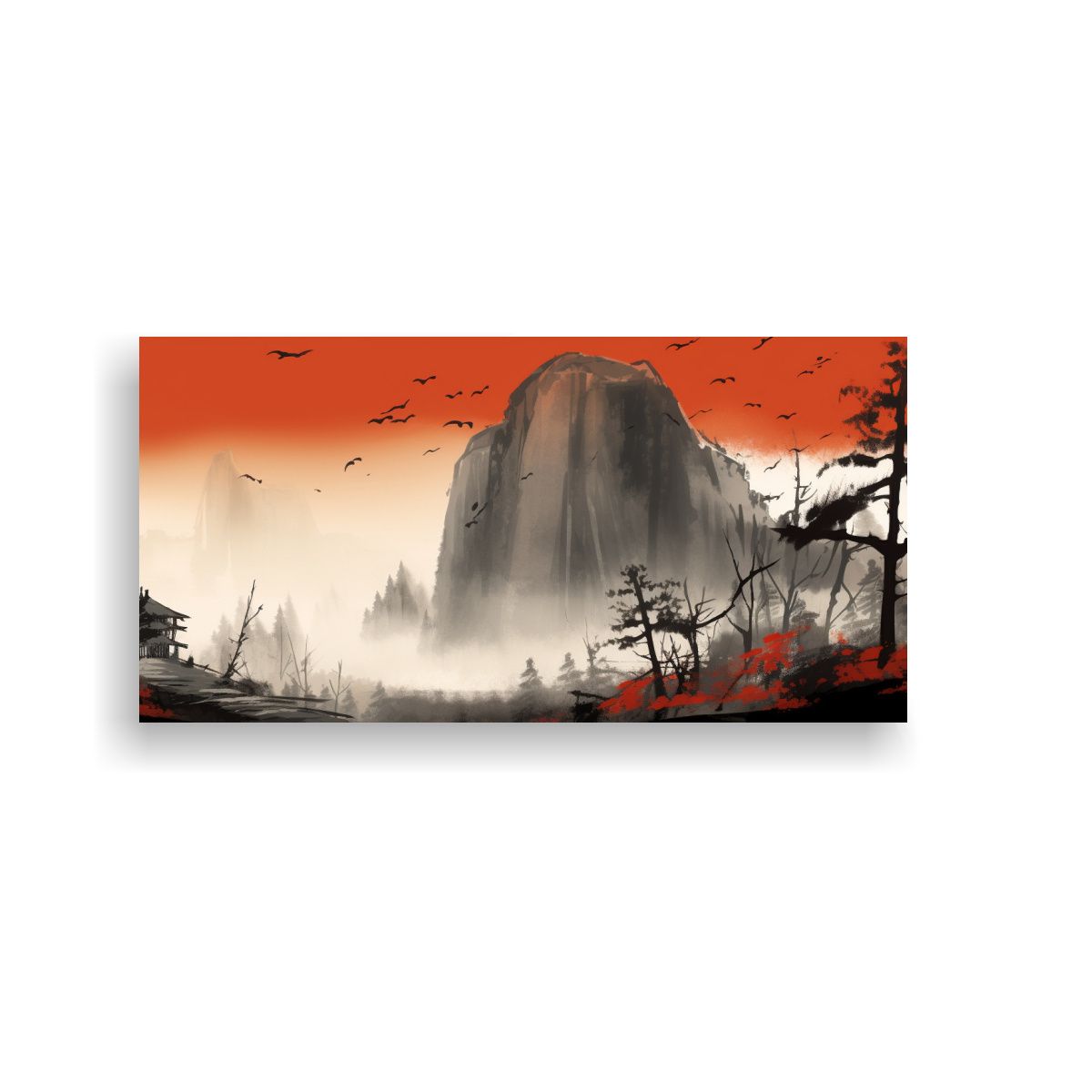 GENERICO - Cuadro En Bastidor Patrón Intenso De Half Dome 60x30 Cm