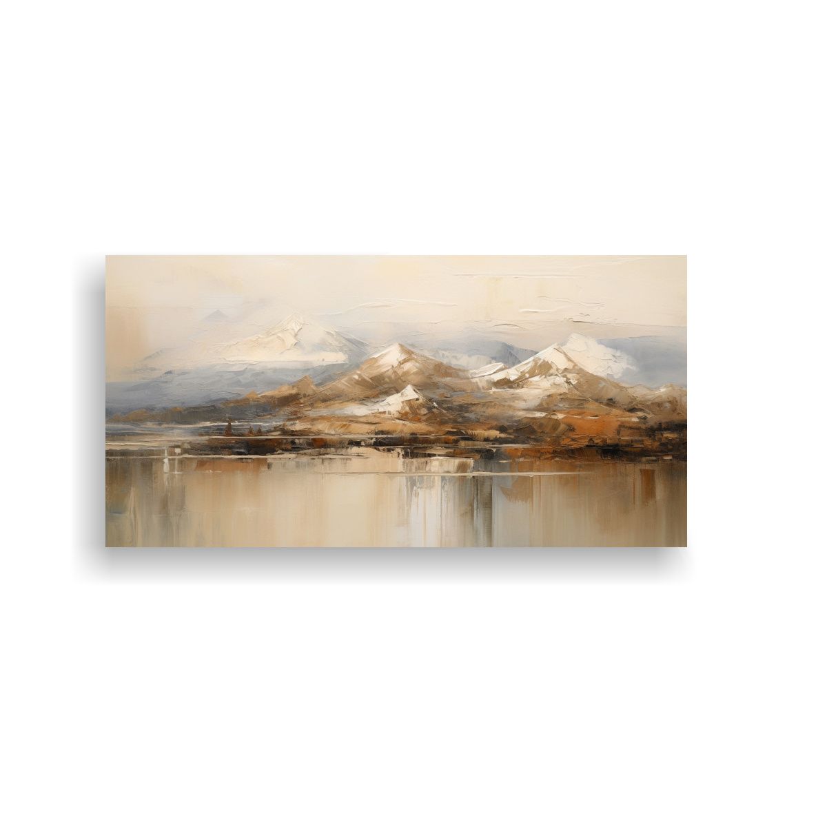 GENERICO - Pintura Abstracta De Colinas Montañosas Junto Al 80x40 Cm