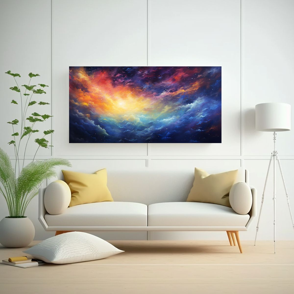 GENERICO - Pintura Decorativa Noche Estrellada Con 60x30 Cm