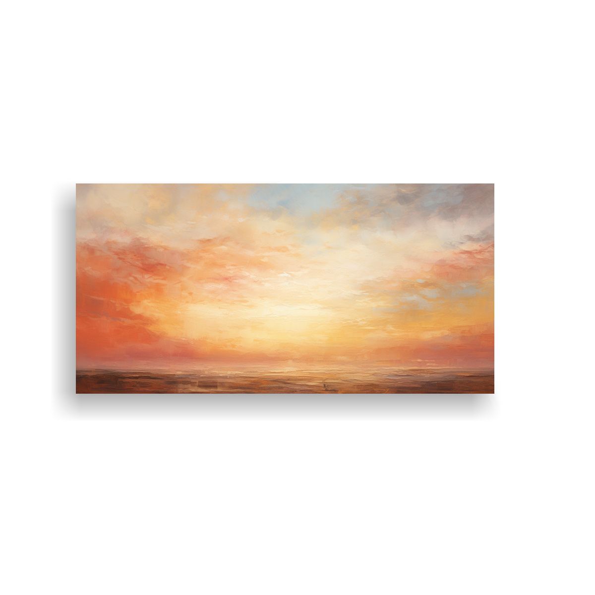 GENERICO - Pinturas Abstractas De Amaneceres Y Atardeceres 100x50 Cm