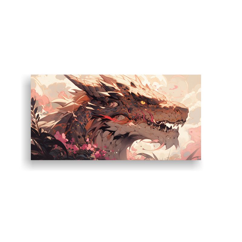 GENERICO - Cuadro Acrílico Estrellados Dragón En Tonos 100x50 Cm