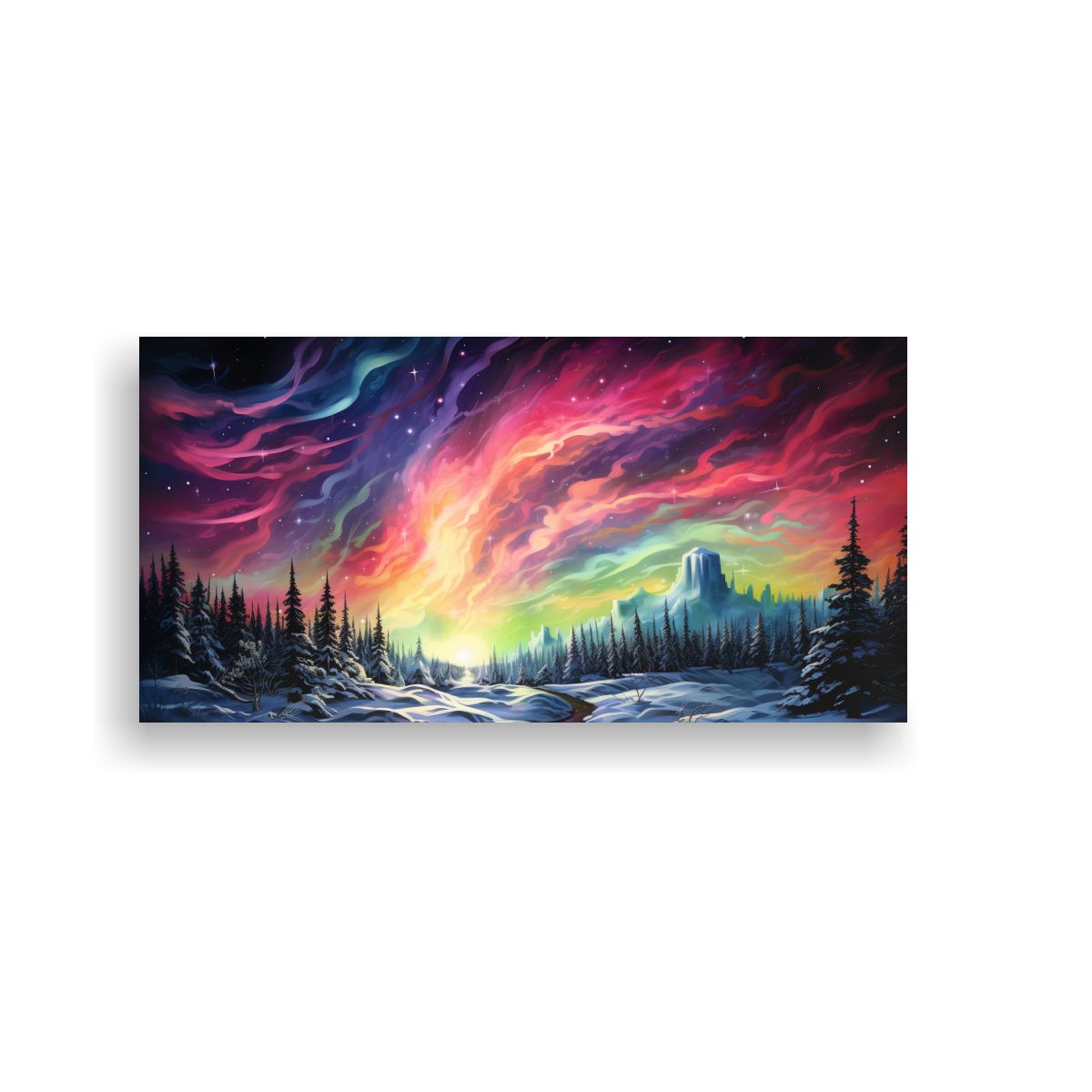 GENERICO - Cuadro Abstracto Con Intensos Colores Vibrantes 100x50 Cm