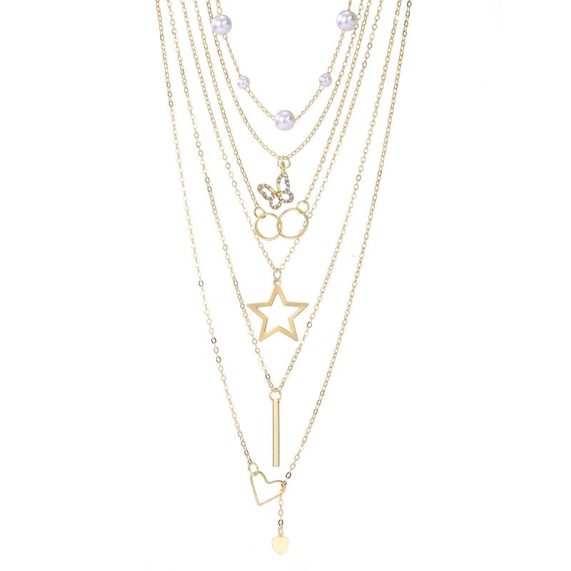 TIOZONEY - Collar Dorado Mujer