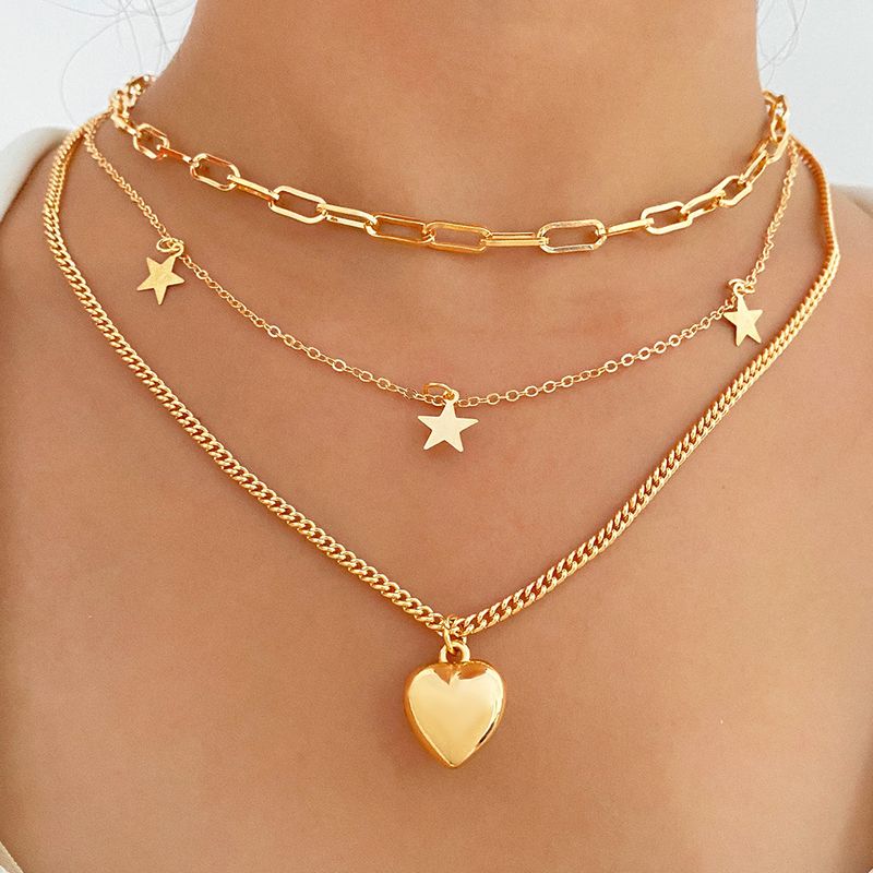 TIOZONEY - Collar Dorado Mujer