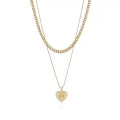 TIOZONEY - Collar Dorado Mujer