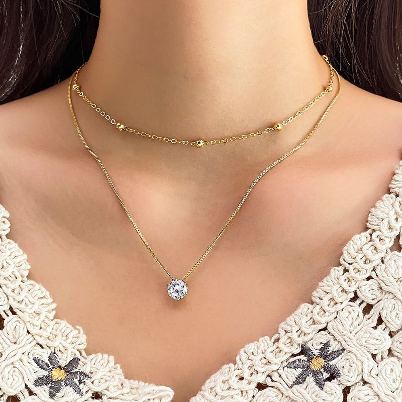 TIOZONEY - Collar Dorado Mujer