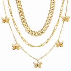 TIOZONEY - Collar Dorado Mujer