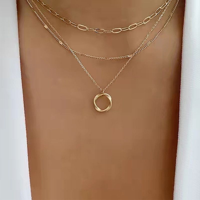 TIOZONEY - Collar Dorado Mujer