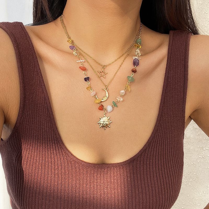 TIOZONEY - Collar Dorado Mujer