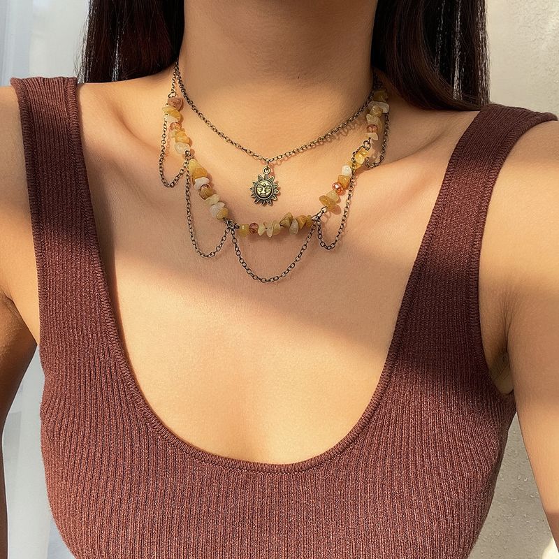 TIOZONEY - Collar Dorado Mujer