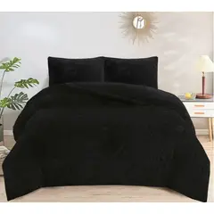 GENERICO - PLUMON O COBERTOR PELUDO CON CHIPORRO 1.5 PLAZA COLOR NEGRO TF