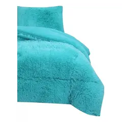GENERICO - PLUMON O COBERTOR PELUDO CON CHIPORRO 1.5 PLAZA COLOR CELESTE TF