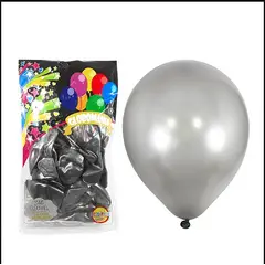 GENERICO - GLOBO 09' STANDARD PERLADO PLATA X 25 UNI