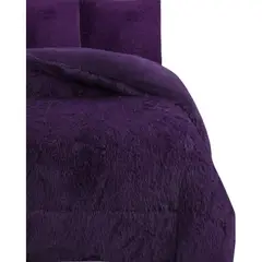 GENERICO - PLUMON O COBERTOR PELUDO CON CHIPORRO KING COLOR VIOLETA TF