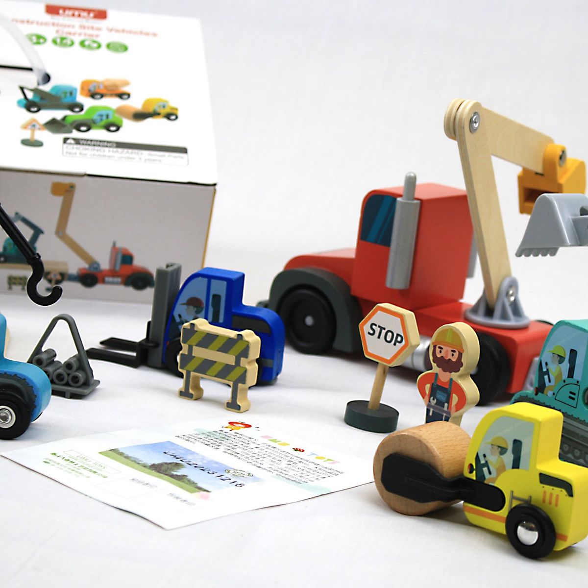 GENERICO - Set de Camiones de Madera Gran Durabilidad