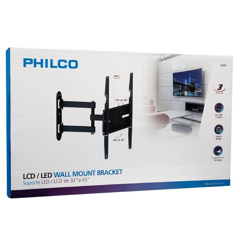 PHILCO - Soporte para TV Philco 32 - 65 con Articulaciones 35kg