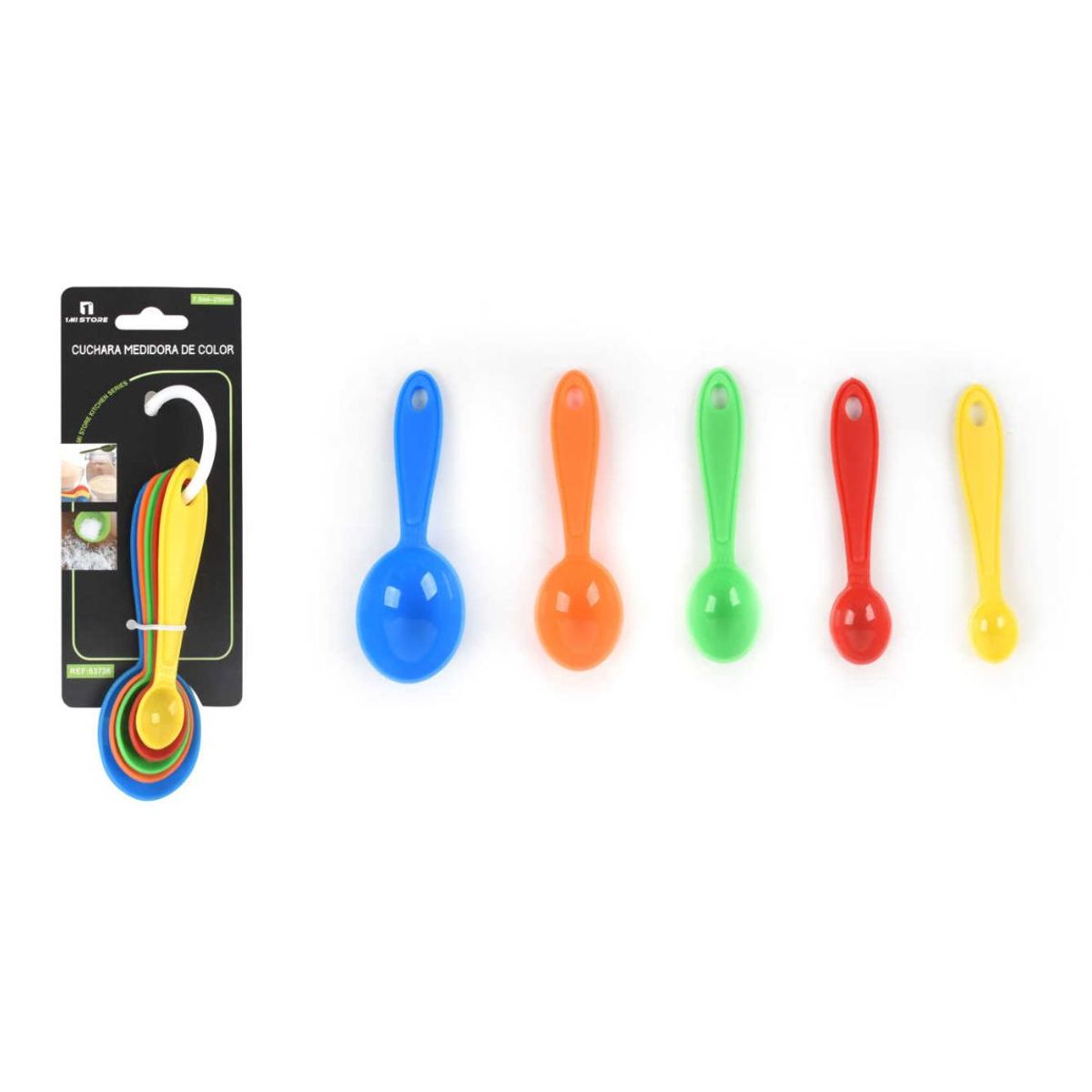 GENERICO - Set De Cucharas Medidoras Colores 75-250 Ml