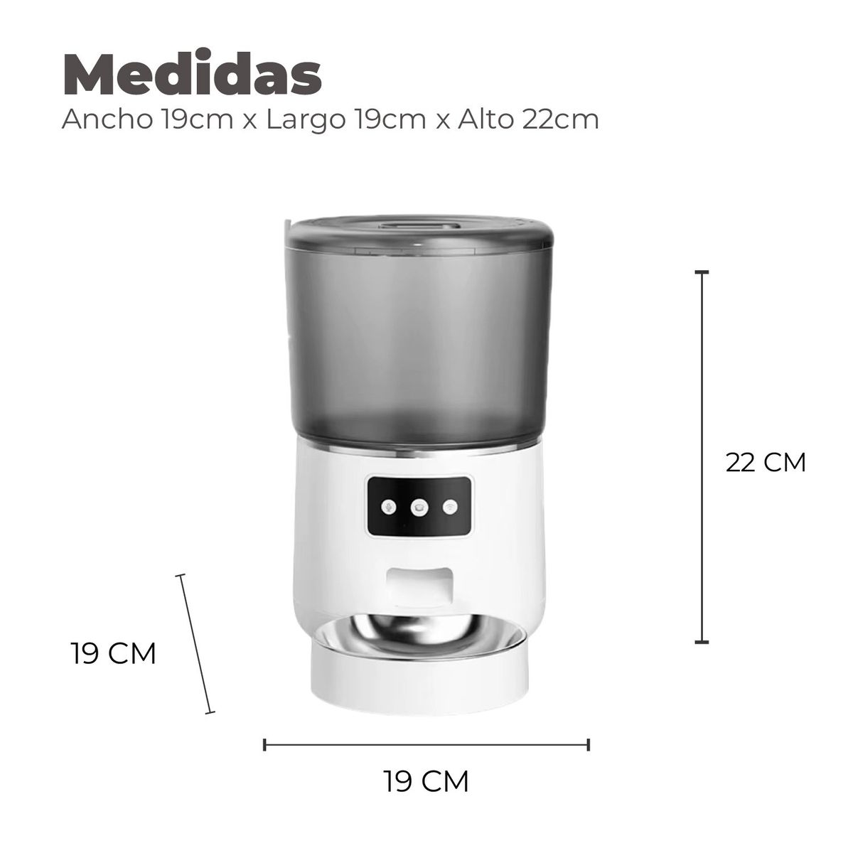 ALPHA - Dispensador Automatico Comida Mascotas 4 lts. Wifi