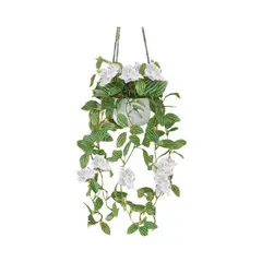 TOPSOC - Maceta Planta Colgante Artificial Violetas Africanas 45x7cm