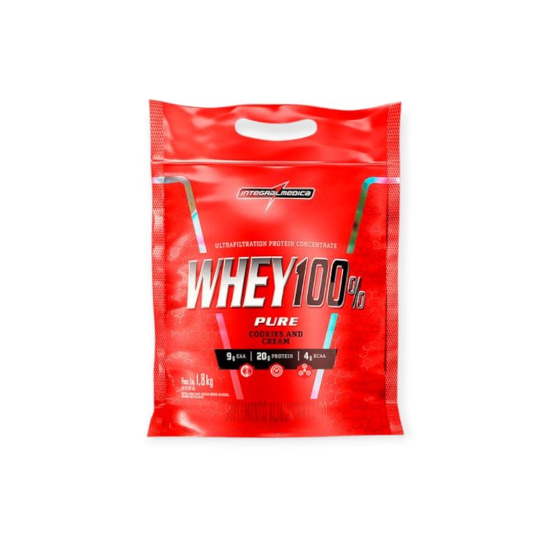 INTEGRALMEDICA - PROTEINA WHEY 100% PURE 4 LIBRAS COOKIES AND CREAM - INTEGRALMEDICA