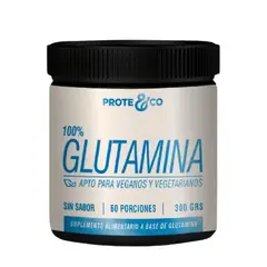 PROTE&CO - Glutamina 300 grs, 60 servicios Proteandco