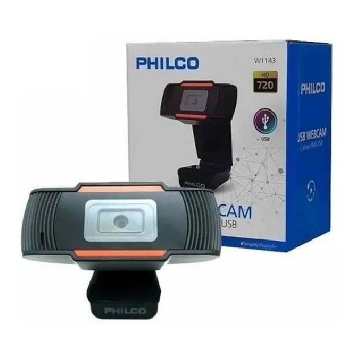 PHILCO - CAMARA WEBCAM USB 720P HD PHILCO