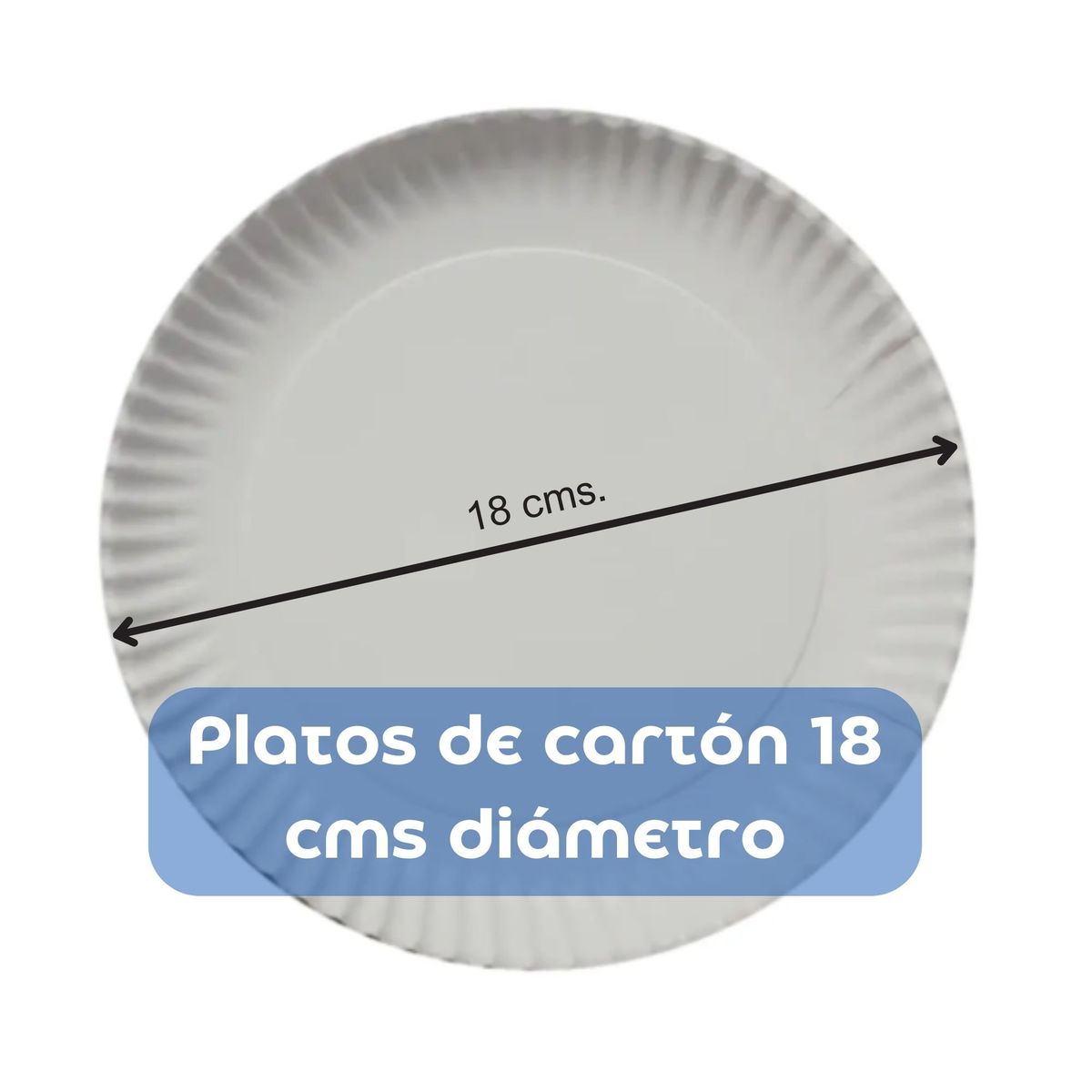 OMNIPACK - Plato De Cartón Blanco 18 Cms (200 Unidades)