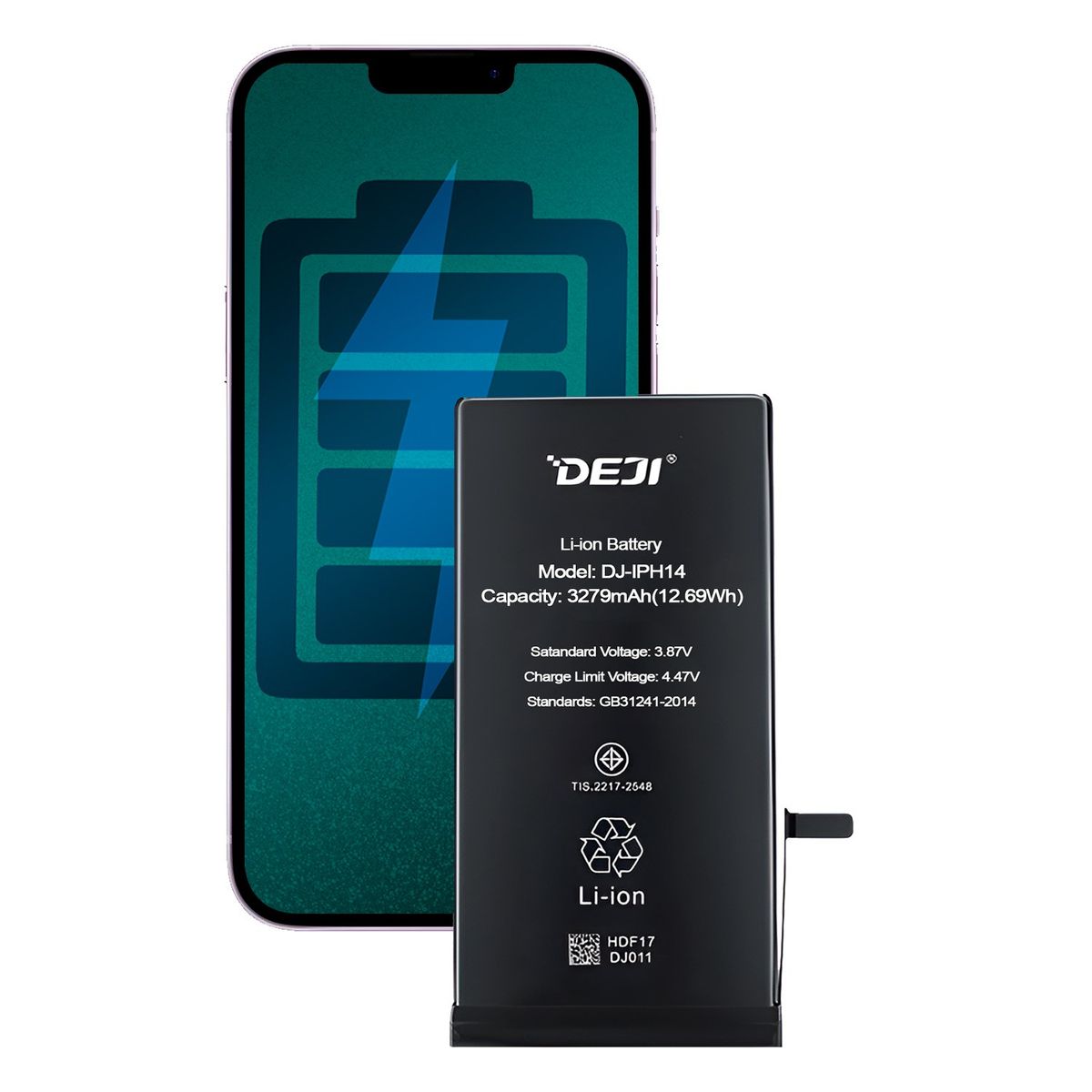 GENERICO - Bateria Compatible con iPhone 14 DEJI IC Capacidad 3279mAh