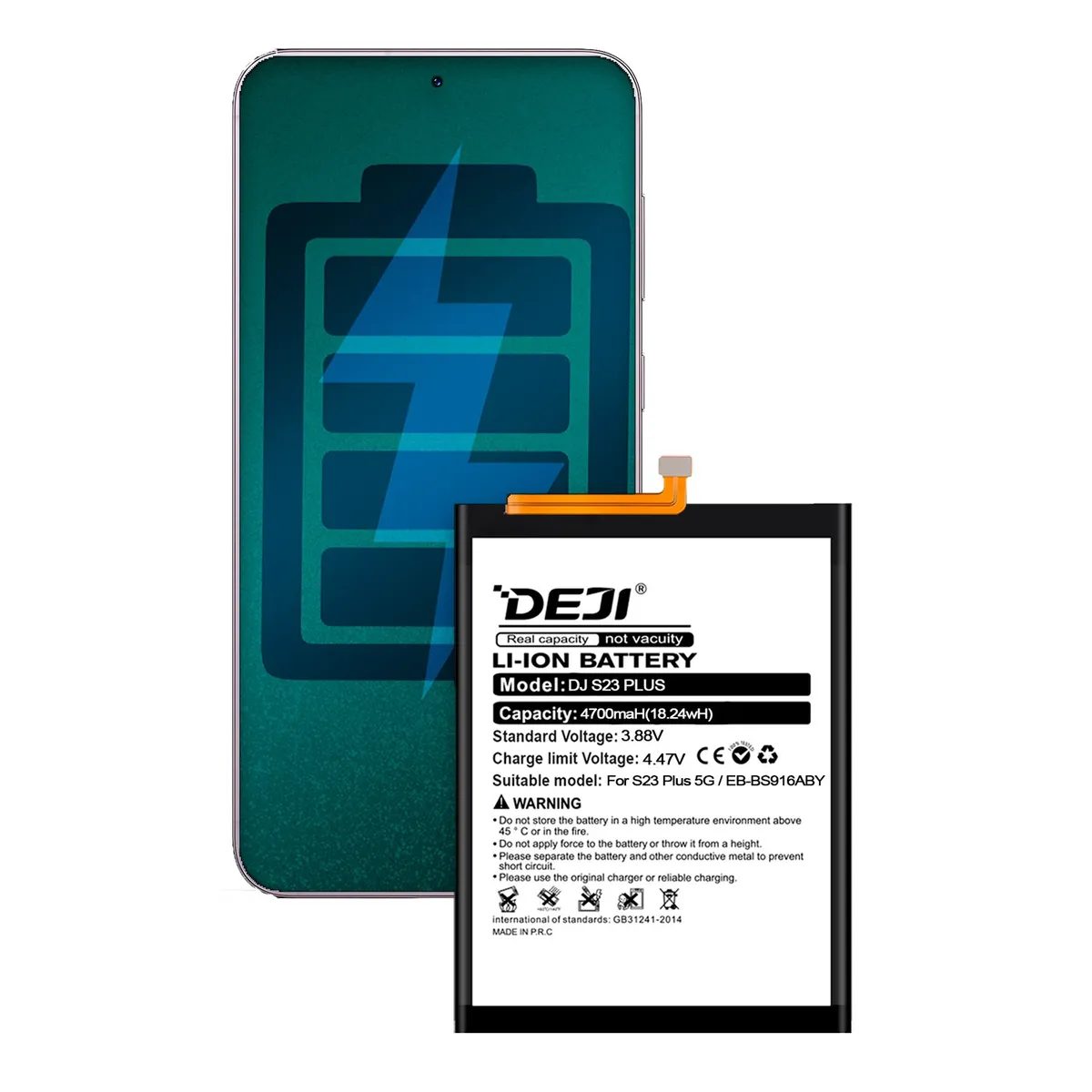 GENERICO - Bateria Compatible con Samsung S23 Plus 5G DEJI IC 4700mAh