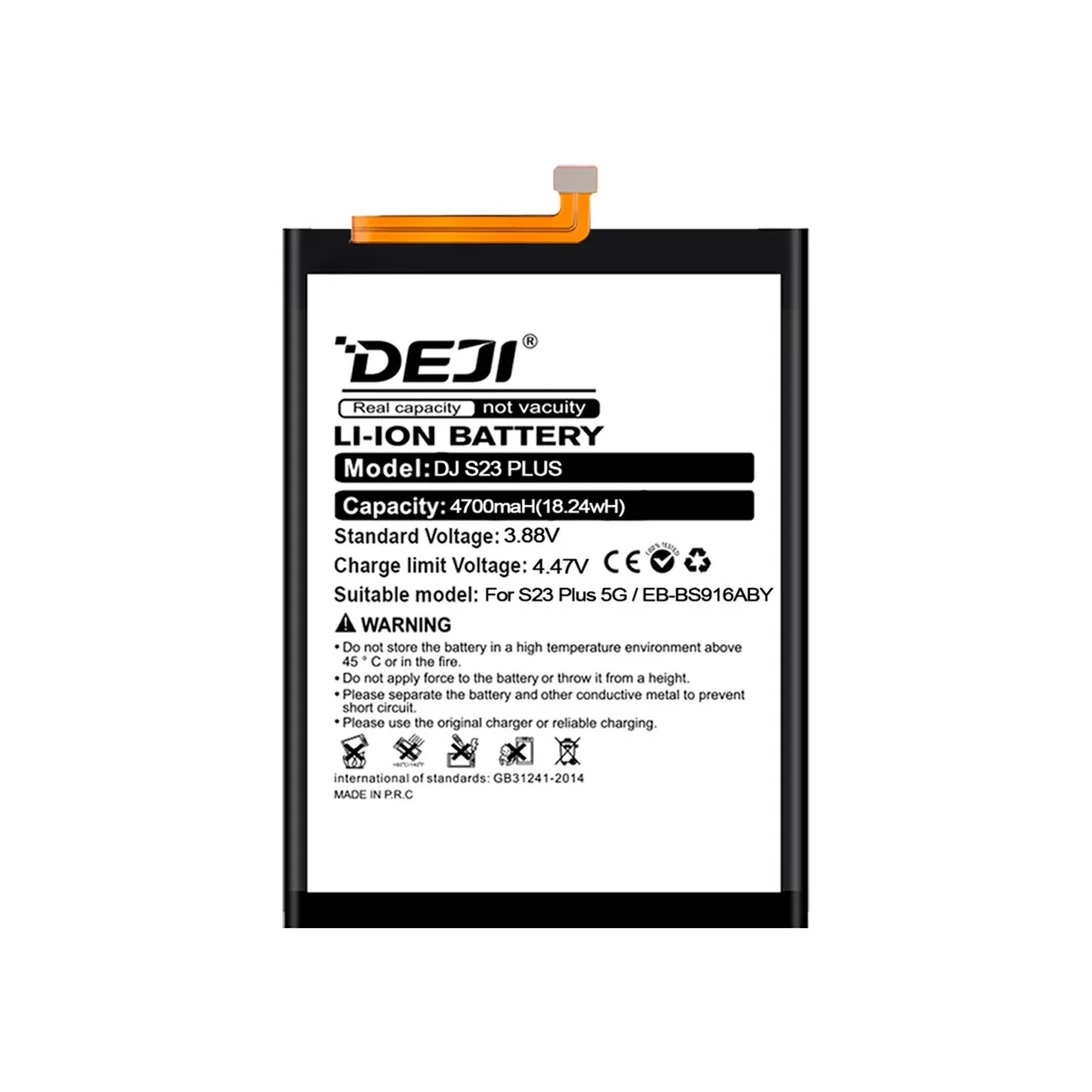 GENERICO - Bateria Compatible con Samsung S23 Plus 5G DEJI IC 4700mAh