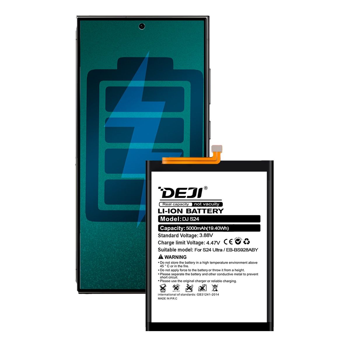 GENERICO - Bateria Compatible con Samsung S24 Ultra 5G DEJI IC 5000mAh