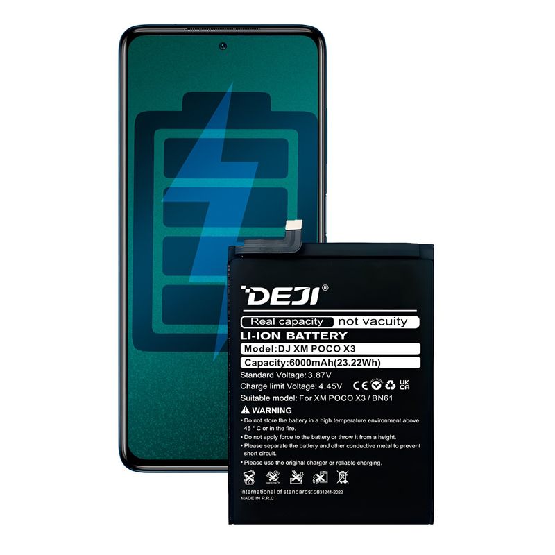 GENERICO - Bateria Compatible con Xiaomi Poco X3 Pro DEJI IC 6000mAh