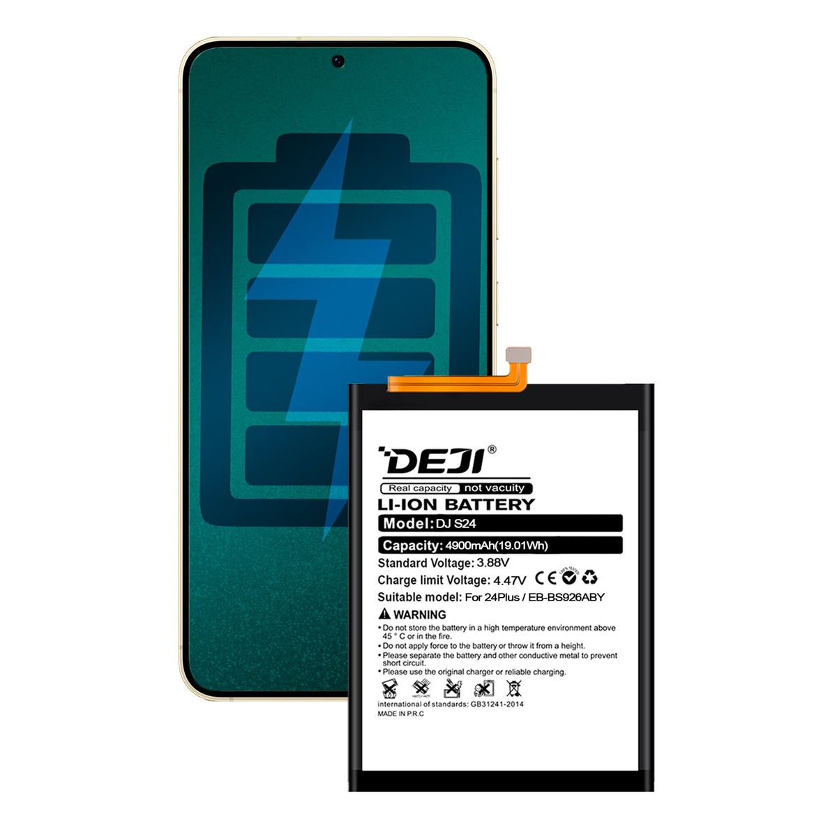 GENERICO - Bateria Compatible con Samsung S24 Plus 5G DEJI IC 4900mAh