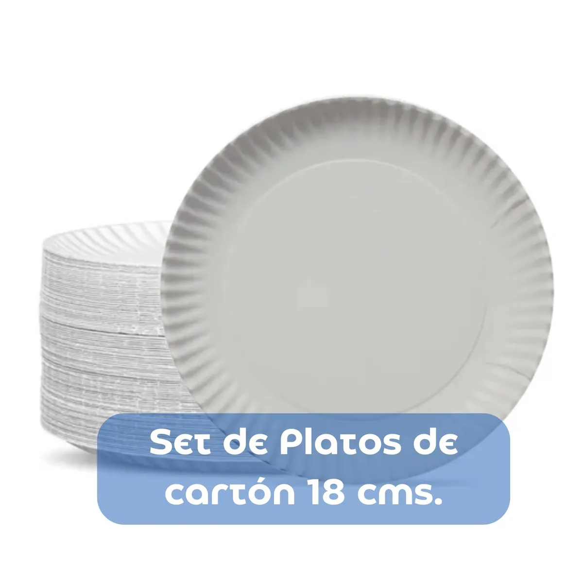 OMNIPACK - Plato De Cartón Blanco 18 Cms (1.000 Unidades)