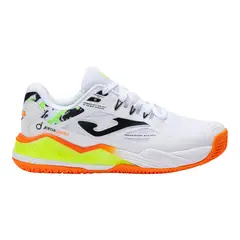 JOMA - Zapatillas Pádel Hombre Slam Blanca/Naranjo