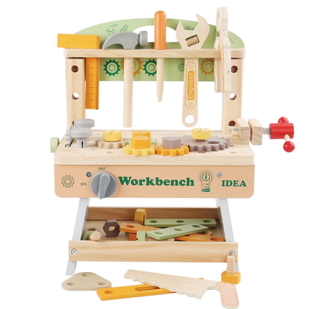 GENERICO - Tool Set Madera Construccion Para Niños Jueguetes Juegos