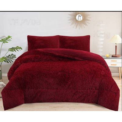 Imagen 1 del producto PLUMON O COBERTOR PELUDO CON CHIPORRO COLOR LISO KING TF.