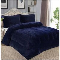 PLUMON O COBERTOR PELUDO CON CHIPORRO COLOR LISO KING TF.