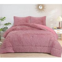 PLUMON O COBERTOR PELUDO CON CHIPORRO COLOR LISO KING TF.