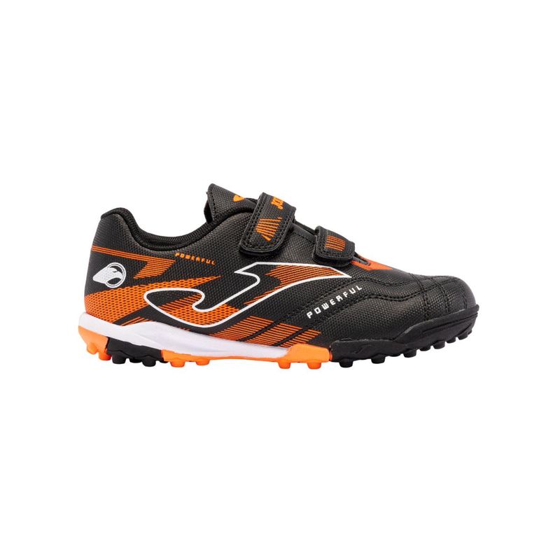 JOMA - Zapatillas Futbolito Unisex Joma Powerfull Jr Negro/Naranjo