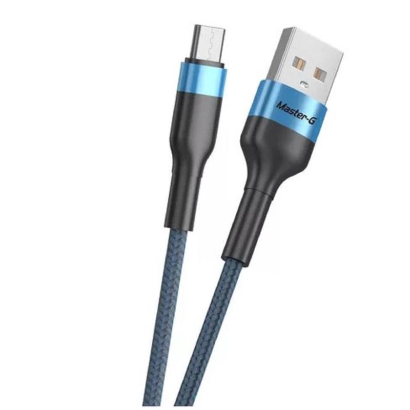 GENERICO - Cable USB-C Carga Rápida Antinudos 1m Master-G - Azul
